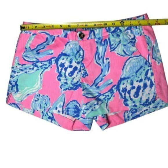 NWT Lilly Pulitzer | Pink & Blue Pout Barefoot Princess Adie Shorts Size 2 - Picture 8 of 12